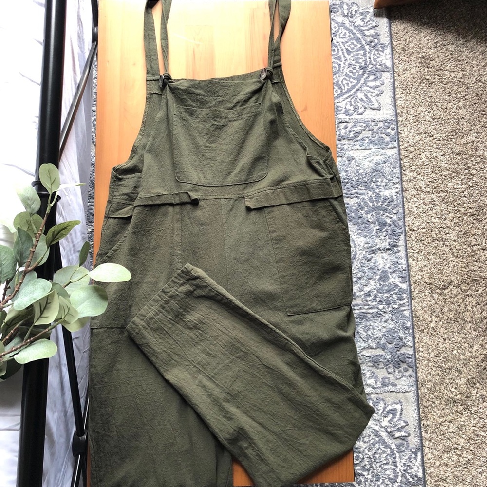 Olive Green Overalls